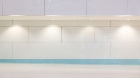 Background of modern interior hall with downlight lighting.