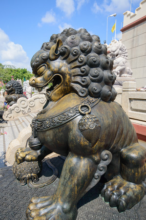 Kirin couples.According to Chinese legend that is shaped like a deer. But there was one ox tail like a dragon's head like a horse hoof feet.の写真素材