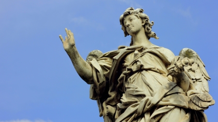 Angel Statue of Sant Angelo Bridgeの写真素材