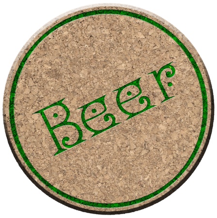 Cork beermat  Bierdeckel の写真素材
