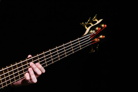 Bass guitar, with 5 strings.の写真素材