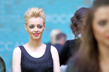 POZNAN, POLAND - MAY 07. 2016: Model concept hairstyling show at The Look Beauty Vision Poznan 2016 on May 07 in Poznan, Poland.のeditorial素材