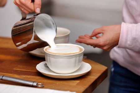 Young woman making cappuccino in a bar


の写真素材