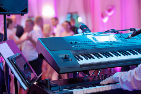 Dancing couples during party or wedding celebration