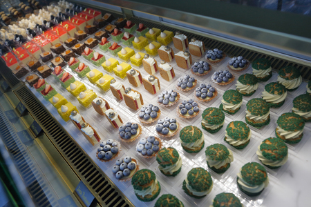 Catering set cookies in pastry shop