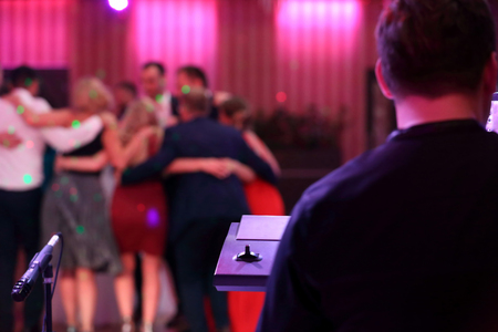 Dancing couples during party event or wedding celebrationの写真素材