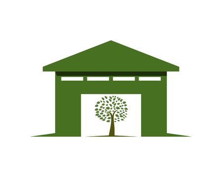 Green warehouse servicesのイラスト素材