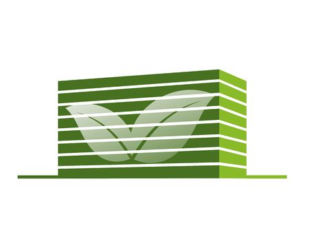 Eco green building services iconのイラスト素材