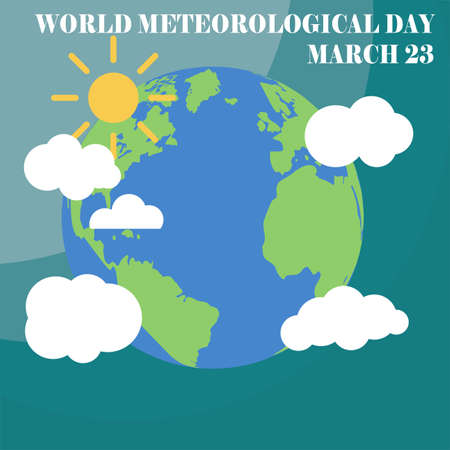 World Meteorological Day Vector Illustration, Simple design, suitable for any Poster, Background.のイラスト素材
