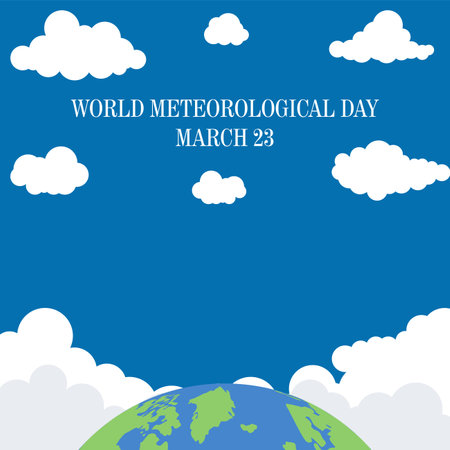 World Meteorological Day Vector Illustration, Simple design, suitable for any Poster, Background.のイラスト素材