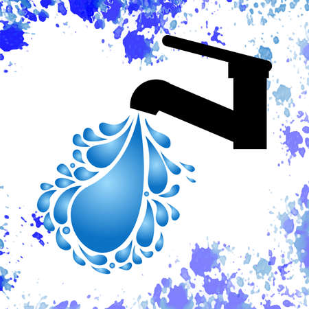 Vector illustration of world water day, March 22nd.のイラスト素材