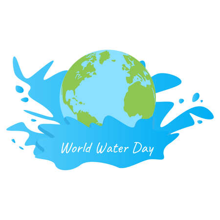 Vector illustration of world water day, March 22nd.のイラスト素材