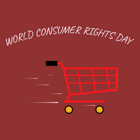 World Consumer Rights Day March 15, Background, Symbol of Consumer Rights, as a Metaphor for the Power to Fight for the Legal Rights of Buyersのイラスト素材