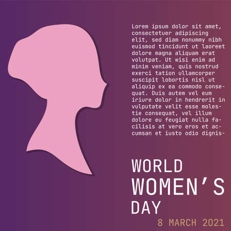 International women's day poster. Woman sign. Simple design template. Happy Mother's Day.のイラスト素材