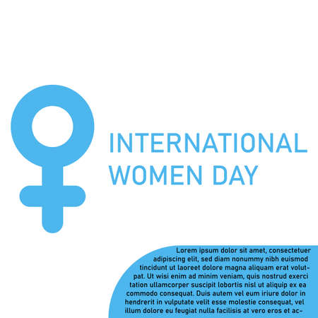 International women's day poster. Woman sign. Simple design template. Happy Mother's Day.のイラスト素材