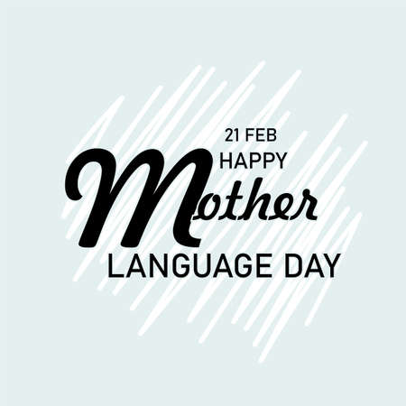 International Mother Language Day, which is held annually, on February 21. Suitable for backdrops, posters, annual events.のイラスト素材
