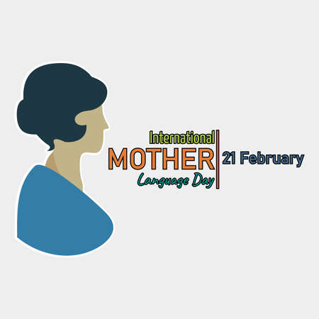 International Mother Language Day, which is held annually, on February 21. Suitable for backdrops, posters, annual events.のイラスト素材