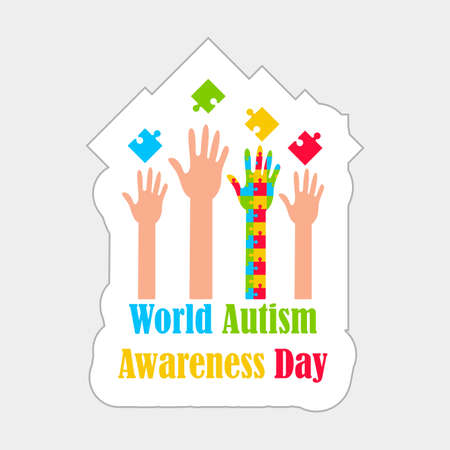 World Autism Awareness Day Vector Illustration. April 2nd, suitable for banners, posters and backgrounds, simple eps 10のイラスト素材