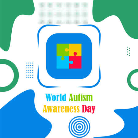 World Autism Awareness Day Vector Illustration. April 2nd, suitable for banners, posters and backgrounds, simple eps 10のイラスト素材
