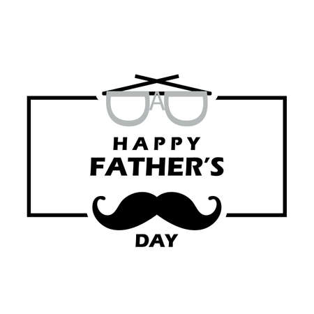 Happy Father's Day greeting card, suitable for posters, background, Simple vector illustrationのイラスト素材