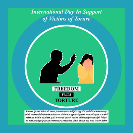 International Day Supporting Torture Victims vector illustration, simple, suitable for posters and others, easy to editのイラスト素材