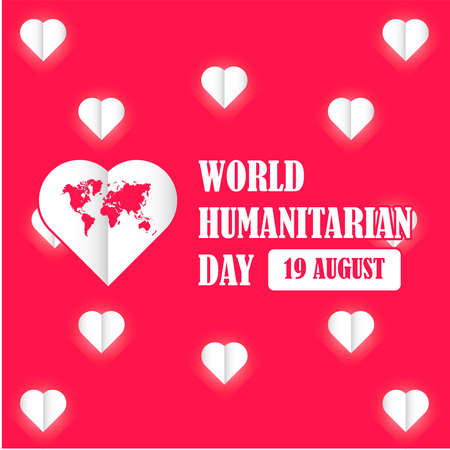 Title: Vector illustration of the theme of world humanity day held every August 19, suitable for greeting cards, postersのイラスト素材