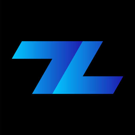 Letter TL Logo Design Vector Illustration isolated on black backgroundのイラスト素材