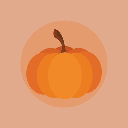 Vector Graphic Illustration, Pumpkin with flat design concept.のイラスト素材