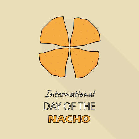 international day of the nacho vector design held every October 21 for posters and banners.のイラスト素材