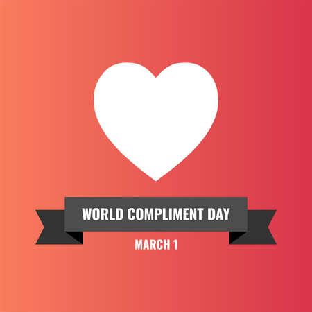 World Compliment Day is observed on March 1 every year. World Praise Day marks the basic human need for appreciation and recognition. vector illustrationのイラスト素材