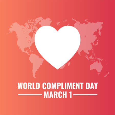 World Compliment Day is observed on March 1 every year. World Praise Day marks the basic human need for appreciation and recognition. vector illustrationのイラスト素材