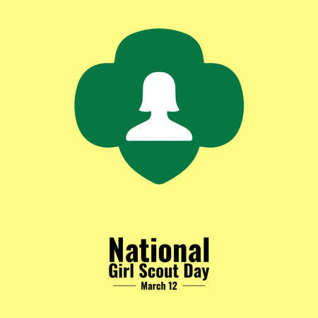 Woman Icon Vector, National Girl Scout Day Design Concept, suitable for social media post templates, posters, greeting cards, banners, backgrounds, brochures. Vector Illustrationのイラスト素材