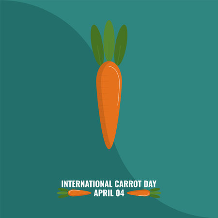 Carrot Vector, International Carrot Day Design Concept, suitable for social media post templates, posters, greeting cards, banners, backgrounds, brochures. Vector Illustrationのイラスト素材