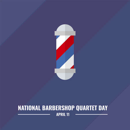 Barbershop Vector Light Graphic, National Barbershop Quartet Day. Design Concept, suitable for social media post templates, posters, greeting cards, banners, backgrounds, brochures. Vector Illustrationのイラスト素材