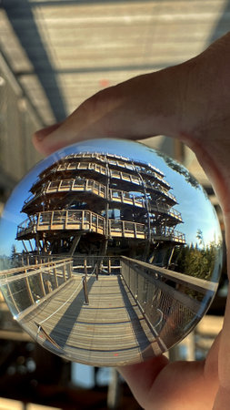 Krynica ZdrÃ³j, Lesser Poland Voivodeship, Poland-September 14.2020. Year tourist lookout tower in...