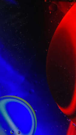 abstract macro photography colorful background oil drops and air bubbles floating on water