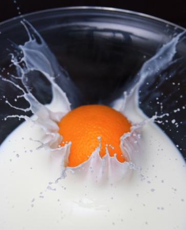 orange splash の写真素材