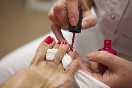 nail polishingの写真素材