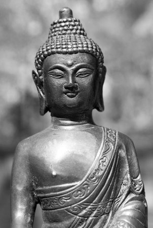 Buddha in black and white. This is actually a macro since the statue is very smallの写真素材