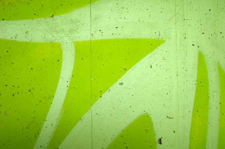 Concrete wall painted two green shades: apple green and pastelの写真素材