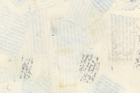 Handmade paper. The paper pulp is dried together with old diary scraps. In most cases, the ink has...