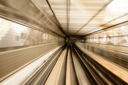 Motion Blur of Japanese Railway Track