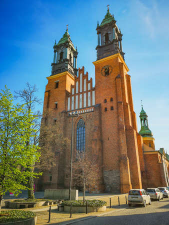 Poznan April 22 2018 Arch cathedral of Saint Peter and Paulのeditorial素材