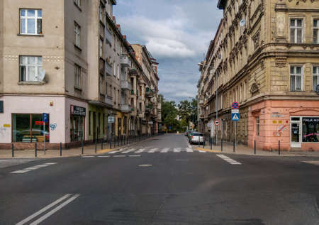 Wroclaw Poland September 23 2018 Street between old tenement housesのeditorial素材