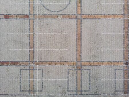Top down look to parking places and concrete brickの写真素材