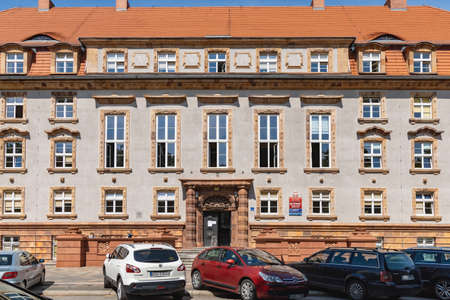 Wroclaw, Poland - May 8 2020: Facade of ZUS - Social Security building