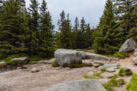 Stony square in Giant Mountains at Pilgrims squareの写真素材