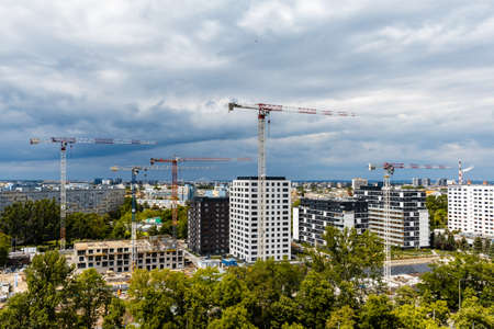 Wroclaw, Poland - June 6 2020: Panorama of South Center Gwiazdzista corporate and estate squareのeditorial素材