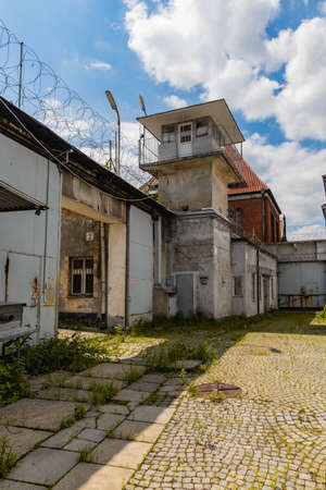 Walbrzych, Poland - June 15 2020: Square around old prison custody at urban explorationのeditorial素材