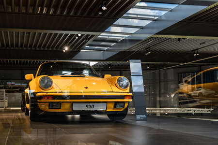 Wroclaw, Poland - July 18 2020: Exhibition of classic Porsche models at Porsche Centrum WrocÅ‚aw